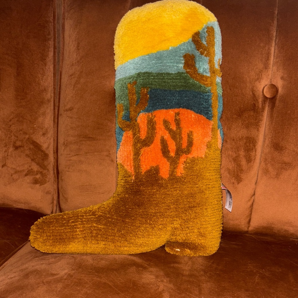 Urban Outfitters Colorful Desert Scene Boot Pillow